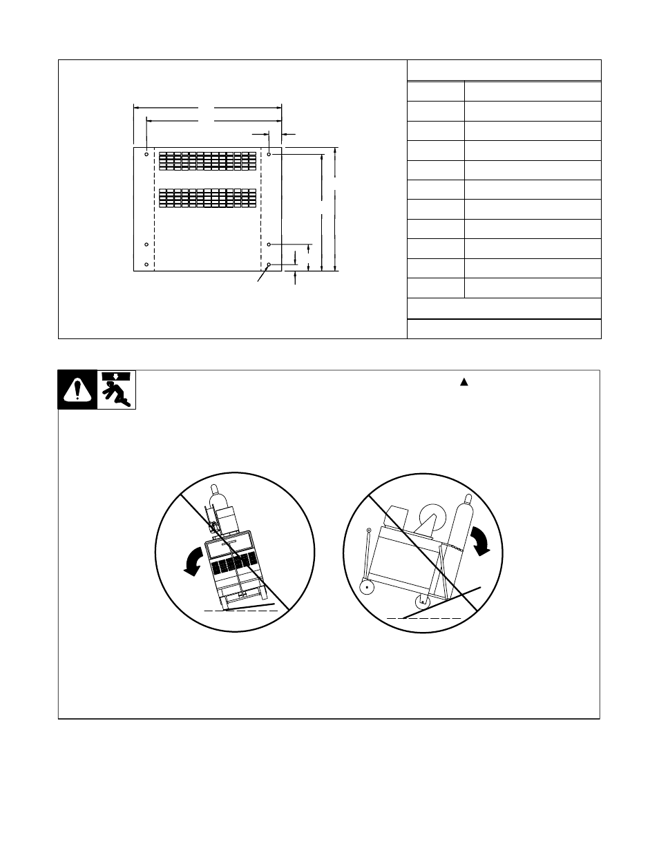 5. dimensions and weight, 6. tipping | Miller Electric Spectrum 1250R User Manual | Page 19 / 48