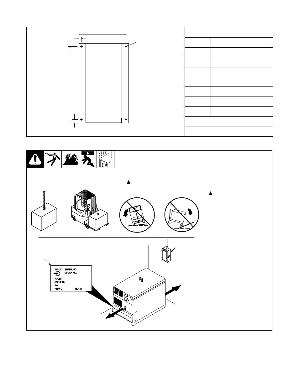 4. dimensions and weights, 5. selecting a location | Miller Electric CP-202 User Manual | Page 15 / 28