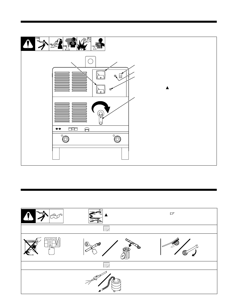 1. controls, 1. routine maintenance, 3 months | 6 months | Miller Electric CP-202 User Manual | Page 21 / 28