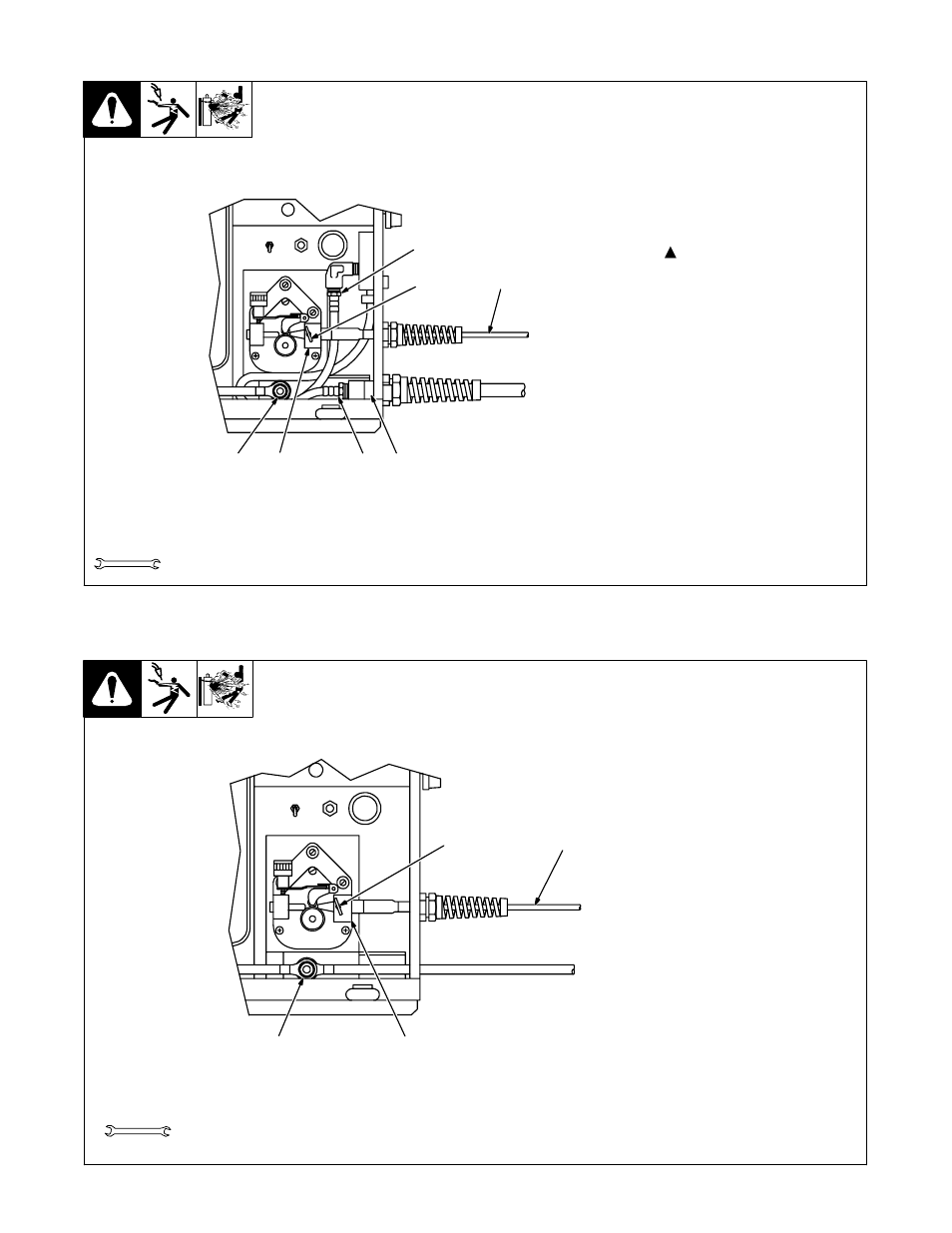 6. internal connections for water-cooled gun, 7. internal connections for air-cooled gun | Miller Electric OM-1589 User Manual | Page 20 / 64