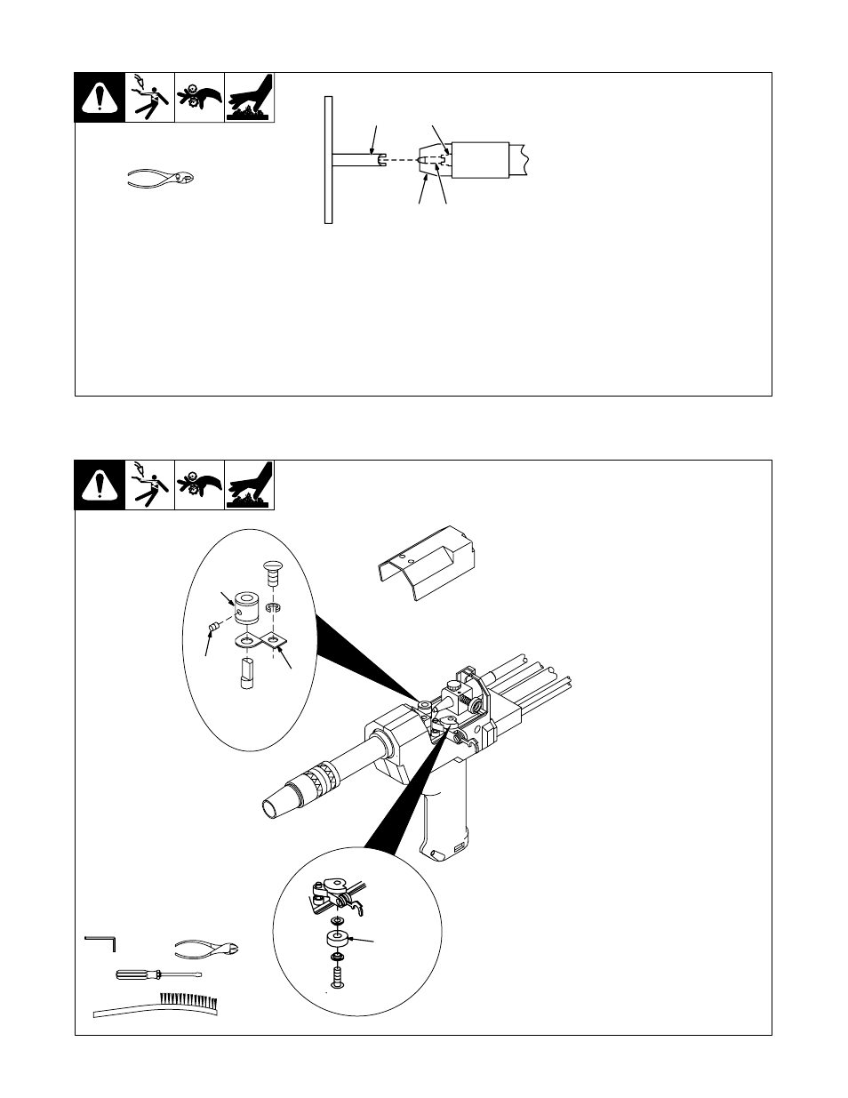 3. changing gun contact tip and liner, 4. gun drive assembly maintenance | Miller Electric OM-1589 User Manual | Page 44 / 64