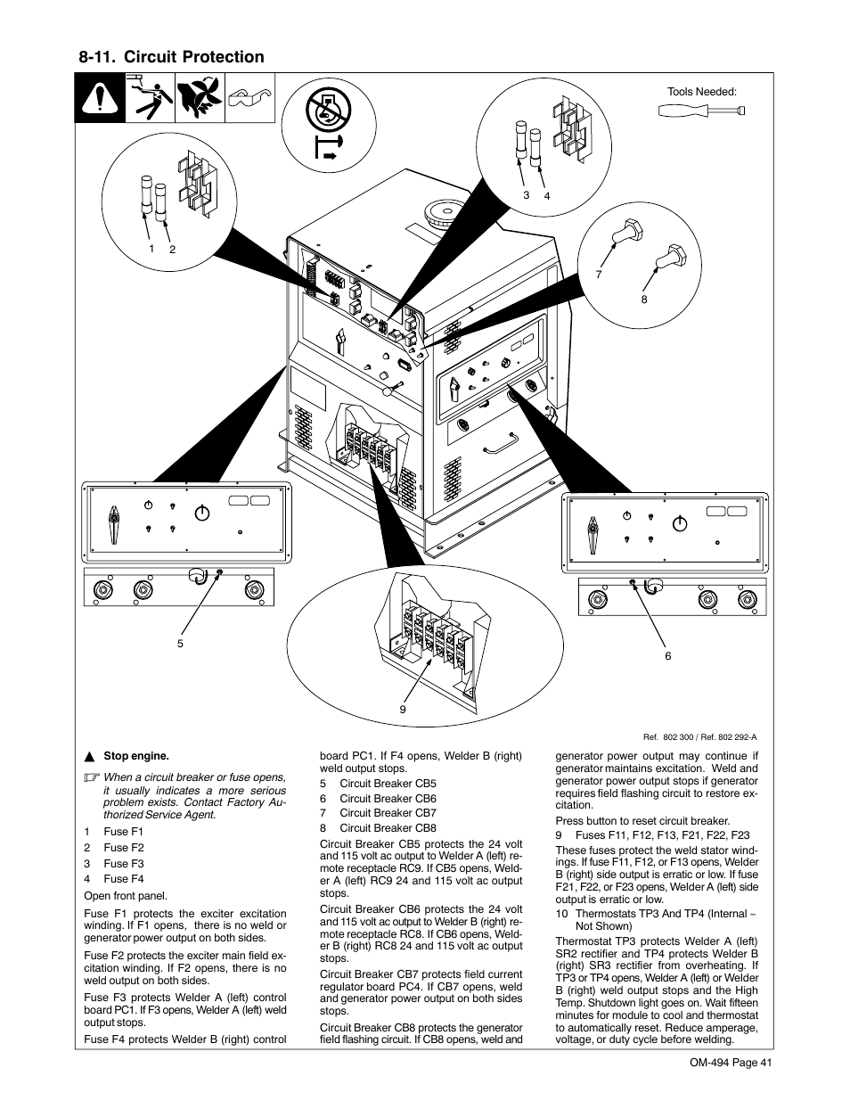 11. circuit protection | Miller Electric Miller DU-OP User Manual | Page 45 / 76