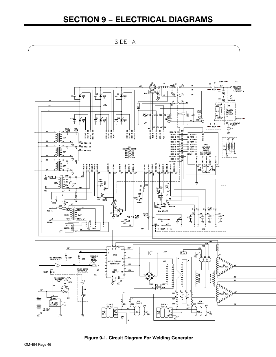 Section 9 − electrical diagrams | Miller Electric Miller DU-OP User Manual | Page 50 / 76