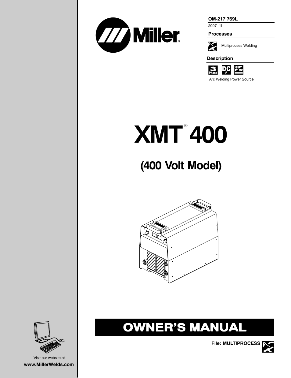 Miller Electric XMT 400 User Manual | 36 pages