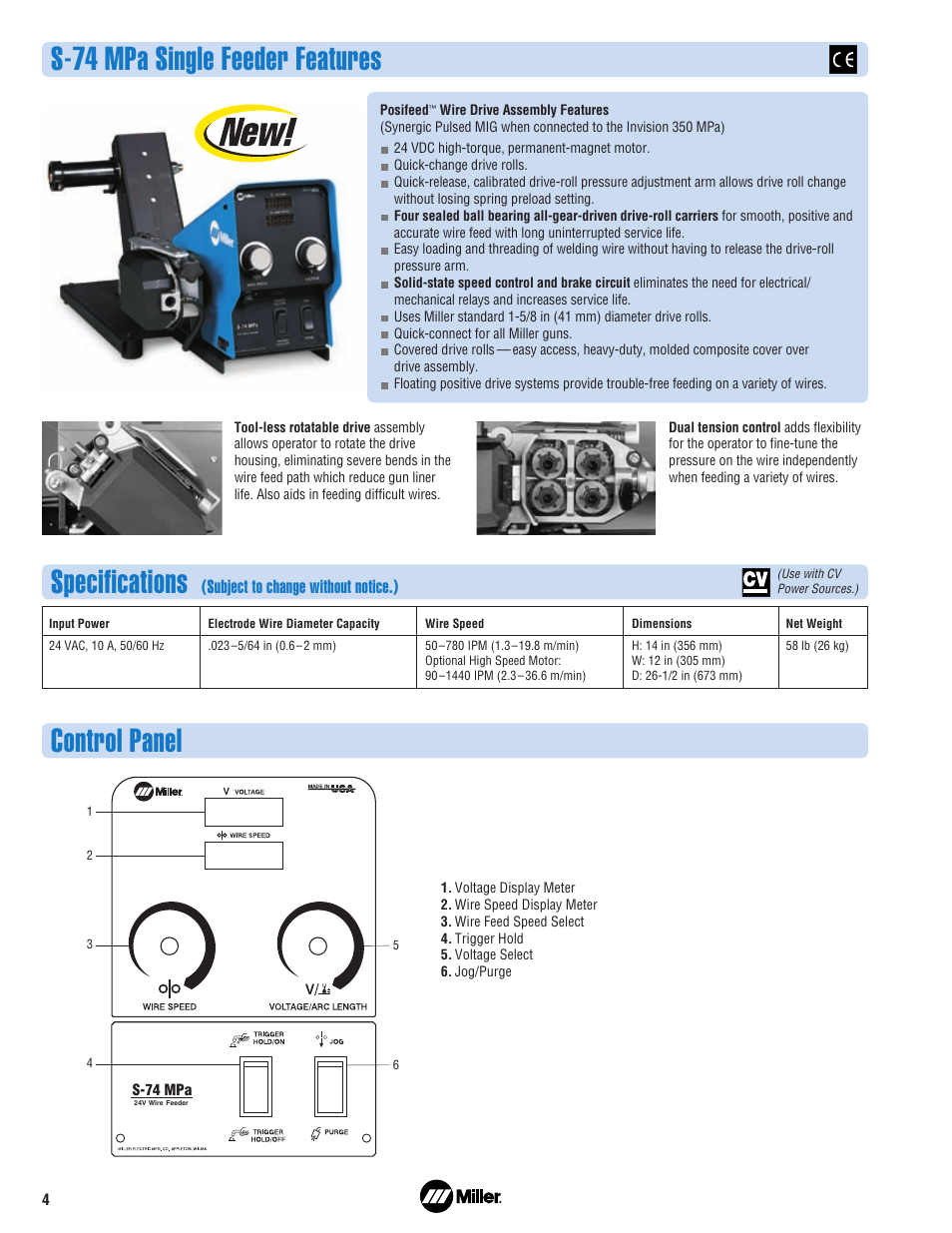 Miller Electric MPa Single Feeder S-74 User Manual | 1 page