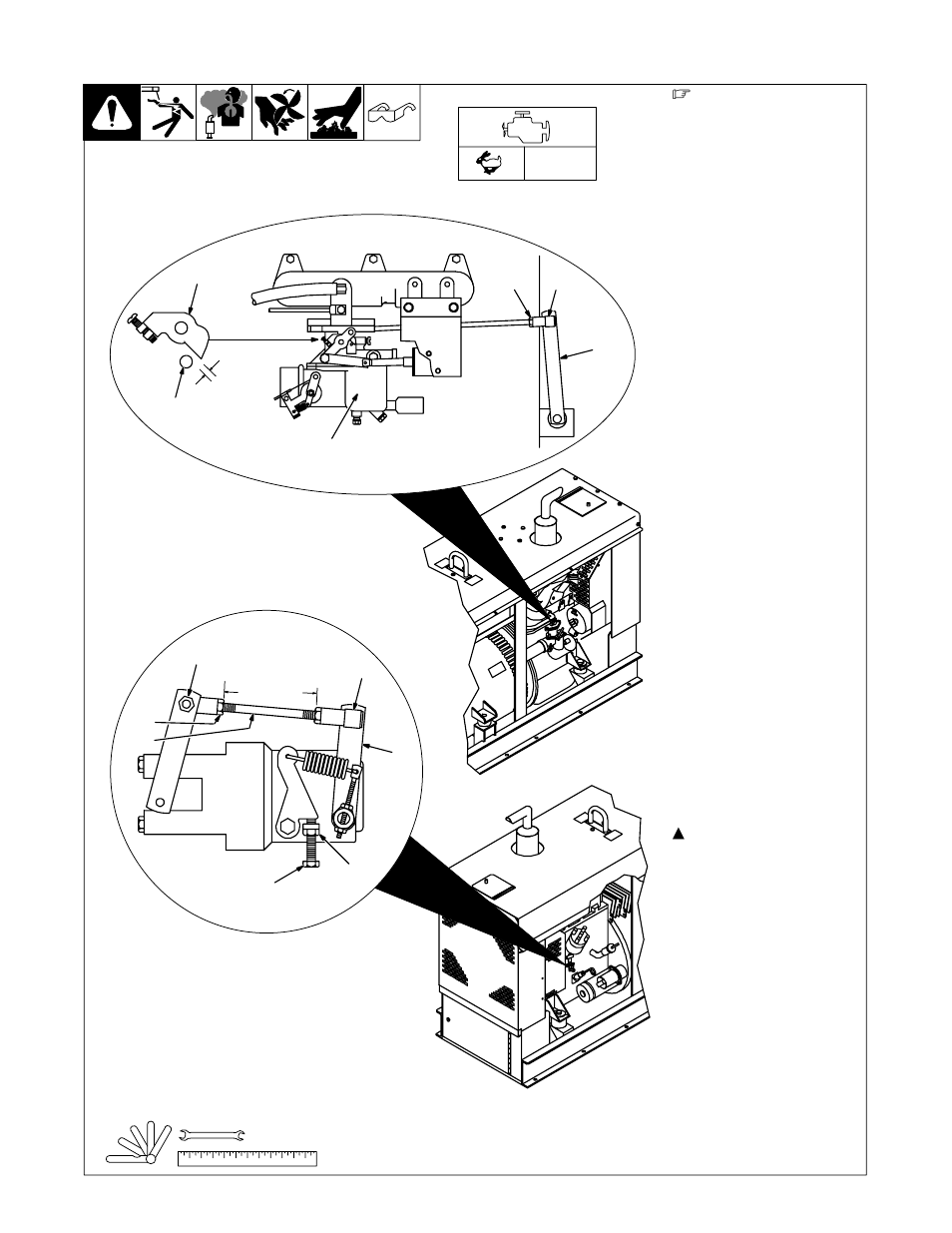 8. adjusting engine weld/power speed | Miller Electric Big 40G User Manual | Page 33 / 60