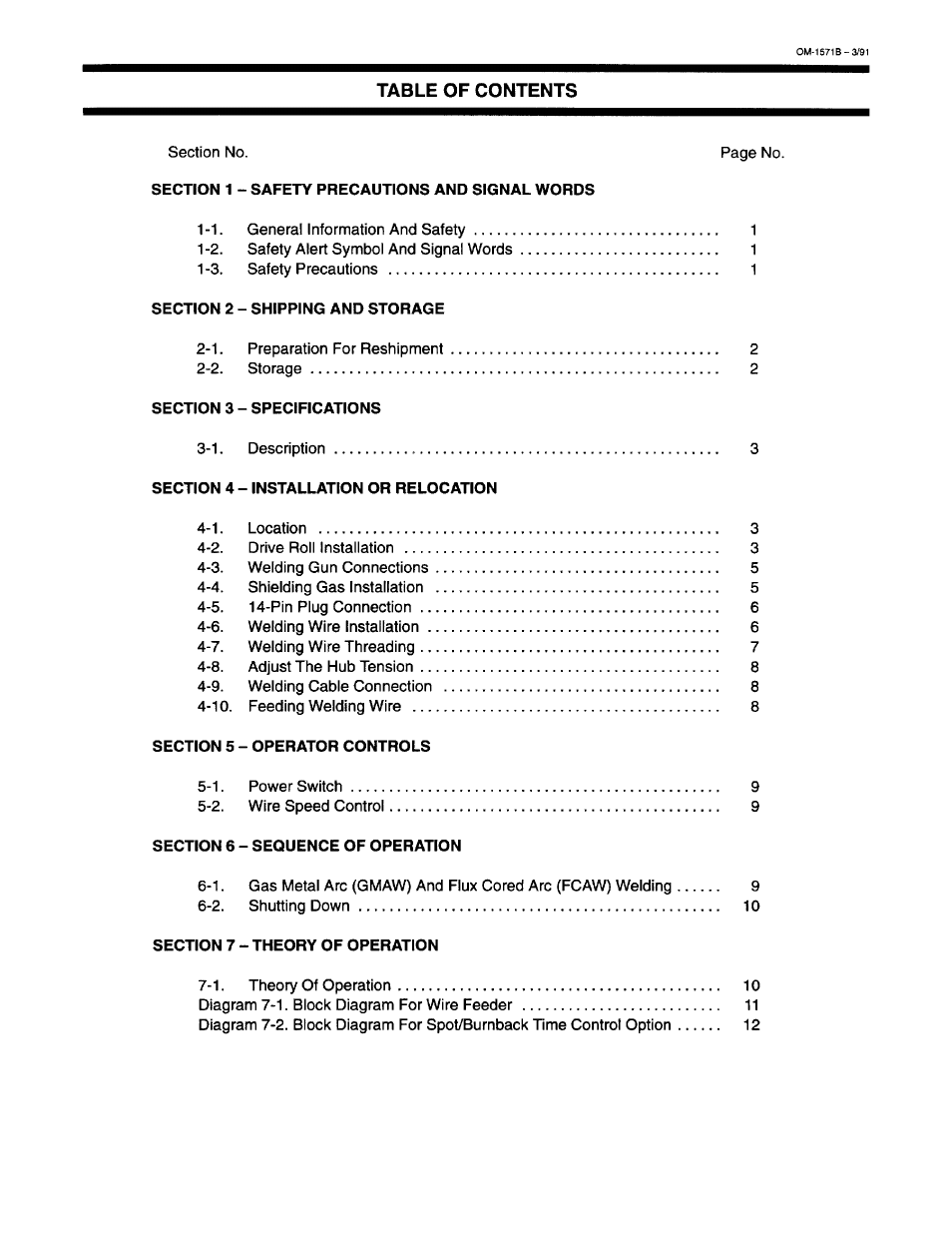 Miller Electric S-21E User Manual | Page 3 / 48