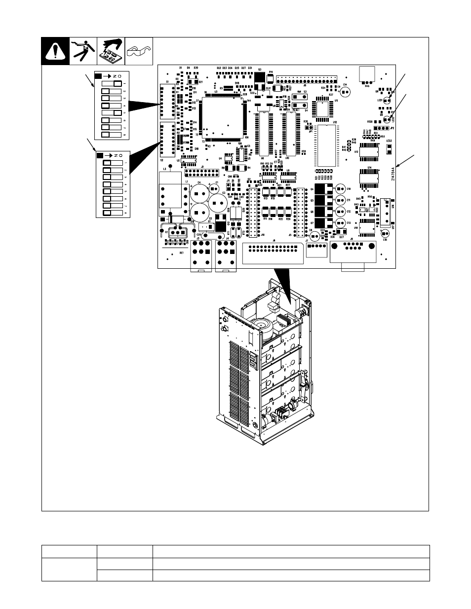 User interface module pc7 diagnostic led’s, Diagnostic led’s on user interface module pc7, 8. user interface module pc7 diagnostic led’s | 9. diagnostic led’s on user interface module pc7 | Miller Electric Auto Axcess 675 User Manual | Page 44 / 68