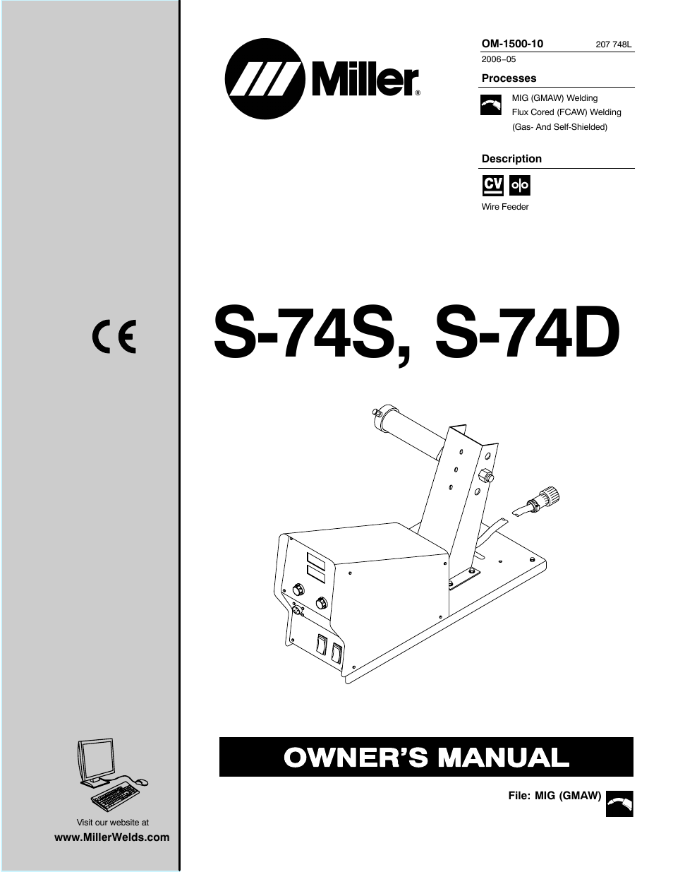 Miller Electric S-74S User Manual | 36 pages