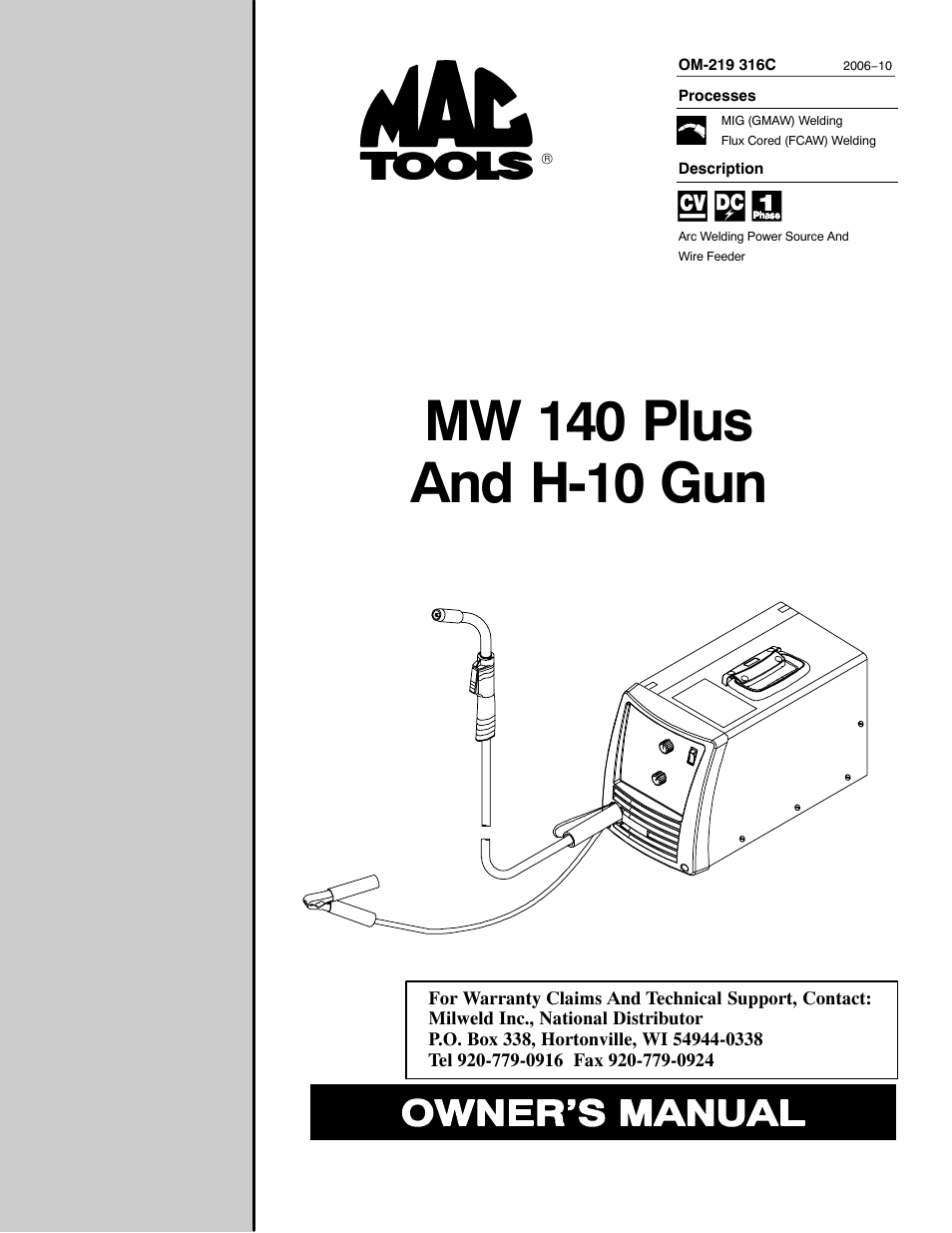 Miller Electric H-10 User Manual | 48 pages