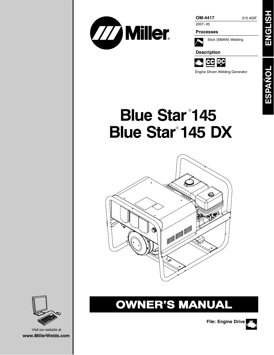 Miller Electric 145 DXR User Manual | 54 pages