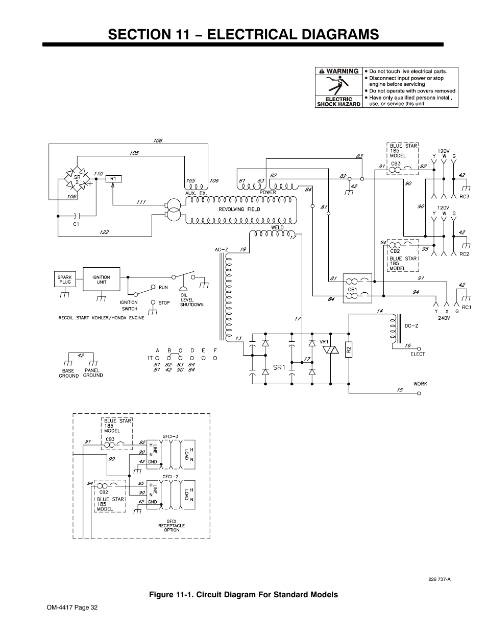 Section 11 − electrical diagrams | Miller Electric 145 DXR User Manual | Page 36 / 54