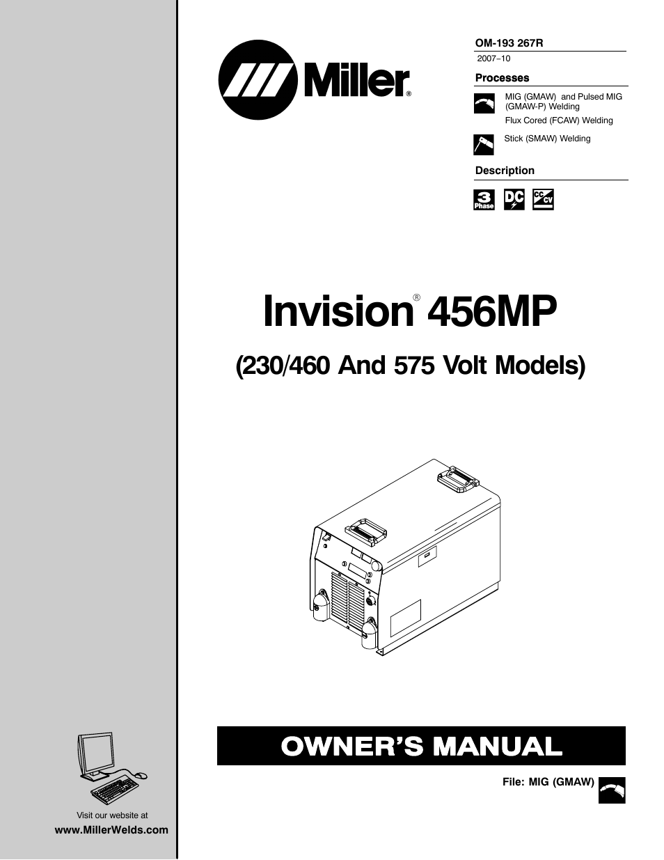 Miller Electric Invision 456MP User Manual | 52 pages