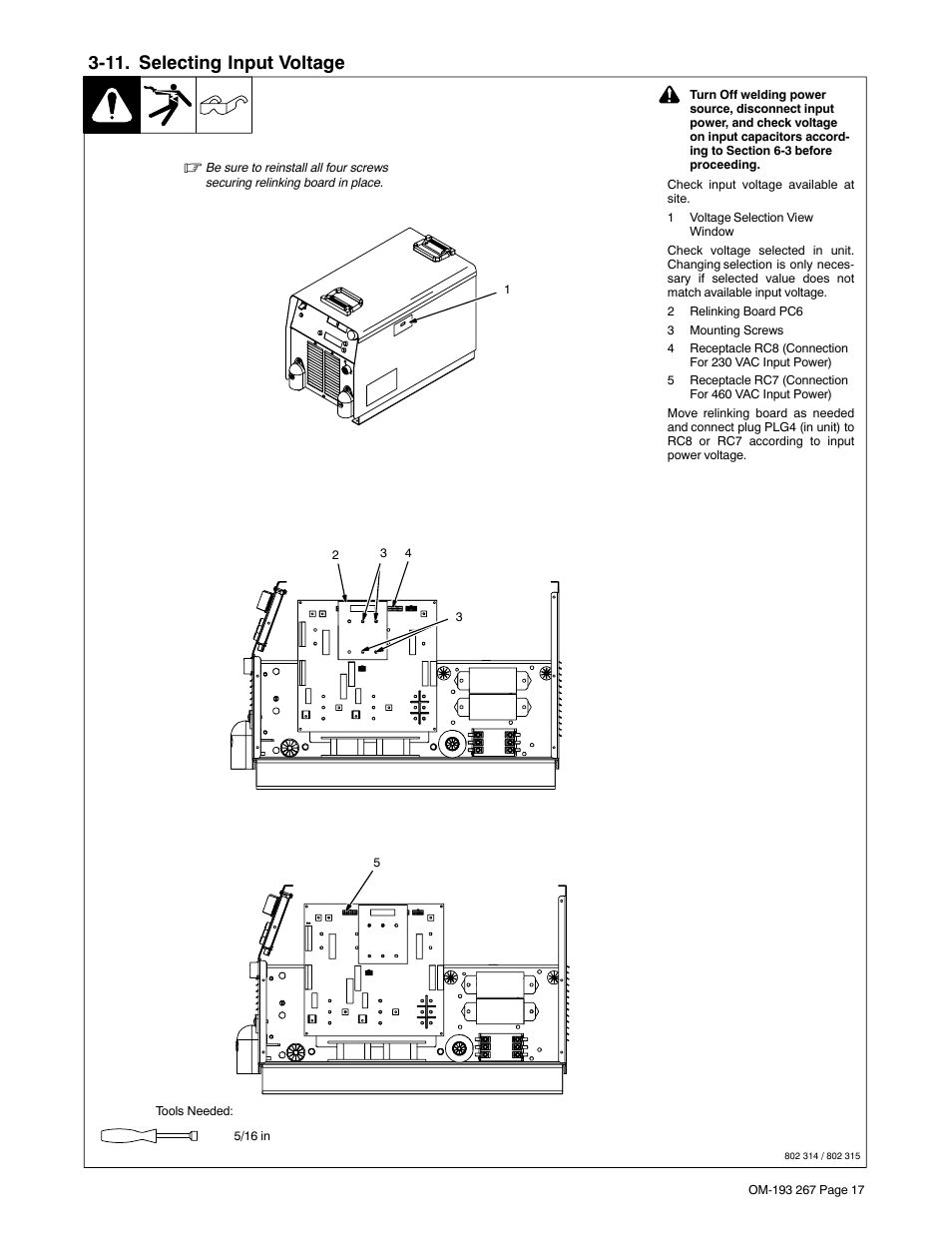 11. selecting input voltage | Miller Electric Invision 456MP User Manual | Page 21 / 52