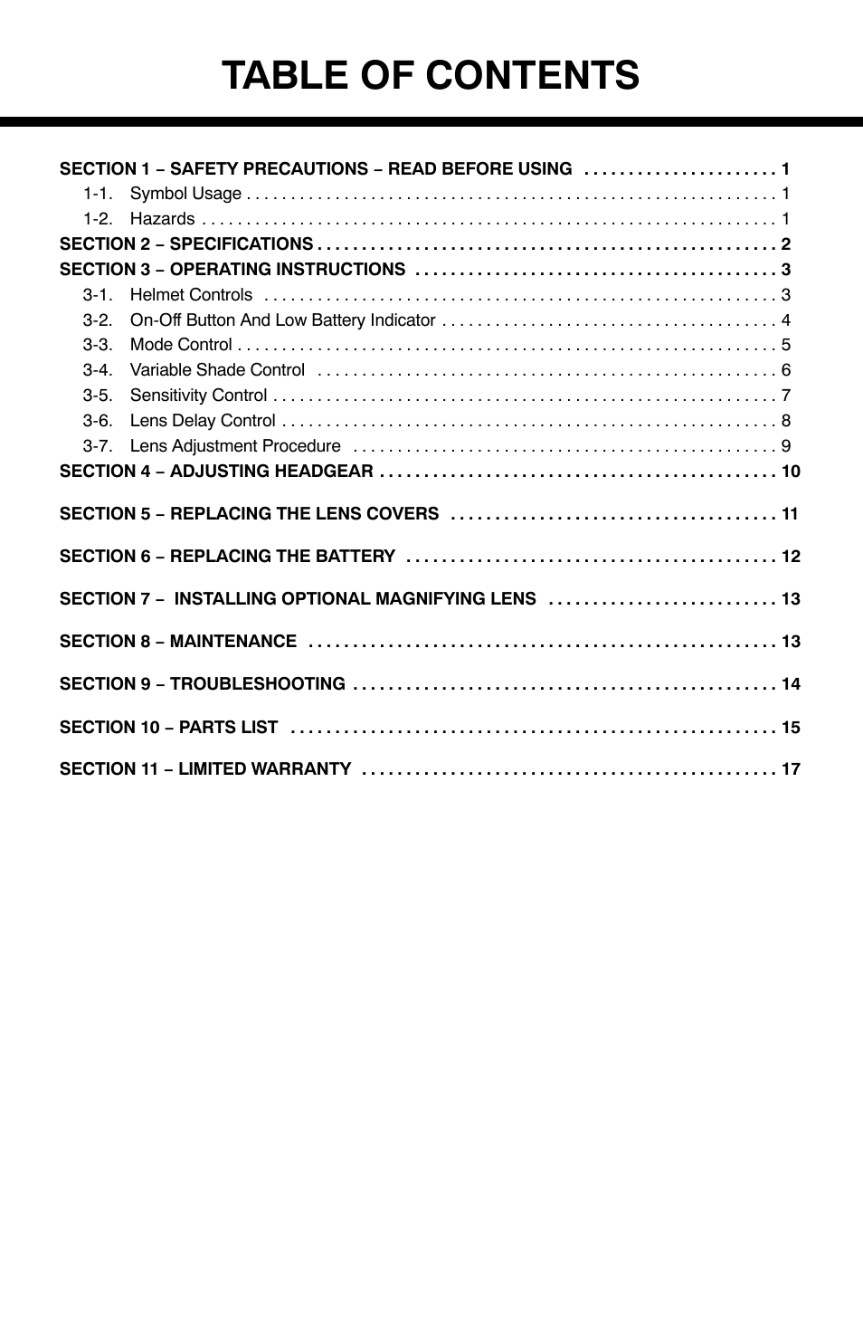Miller Electric Digital Elitet User Manual | Page 2 / 20