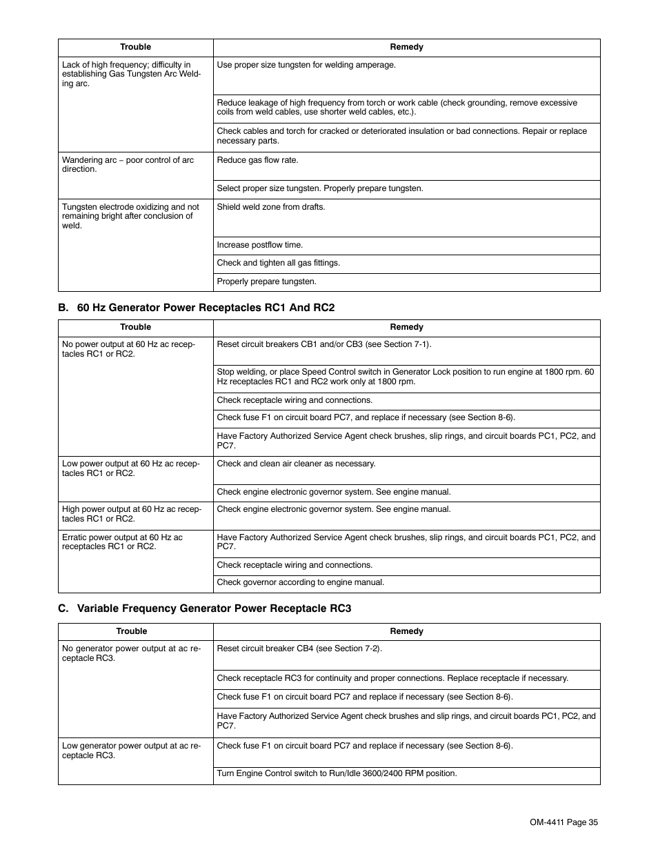 Miller Electric 301 G User Manual | Page 39 / 60