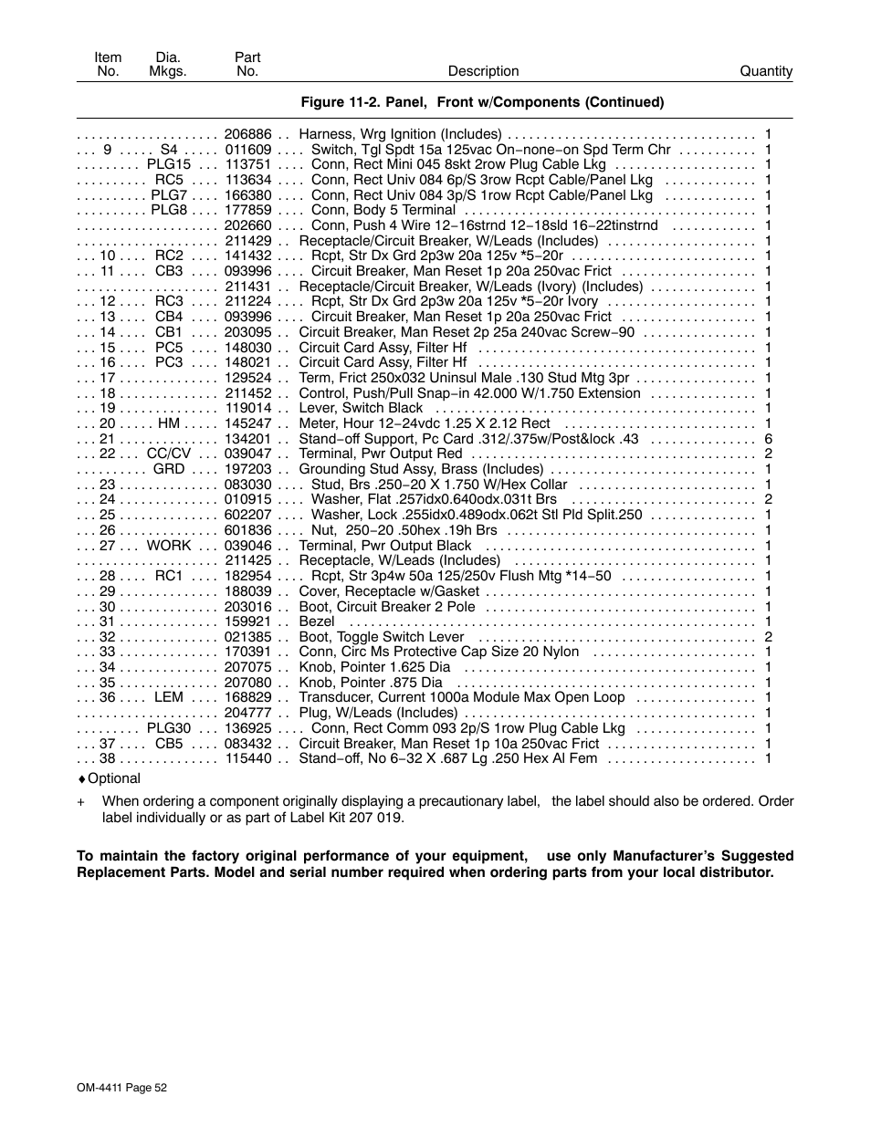 Miller Electric 301 G User Manual | Page 56 / 60