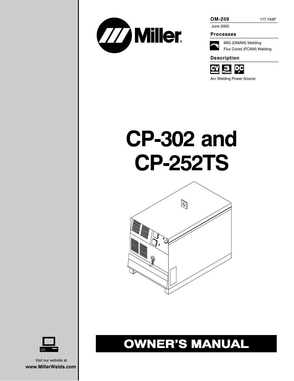 Miller Electric CP-252TS User Manual | 36 pages