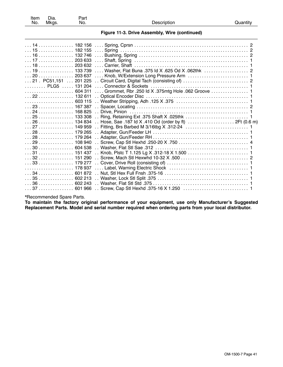 Miller Electric D-74DX User Manual | Page 45 / 48