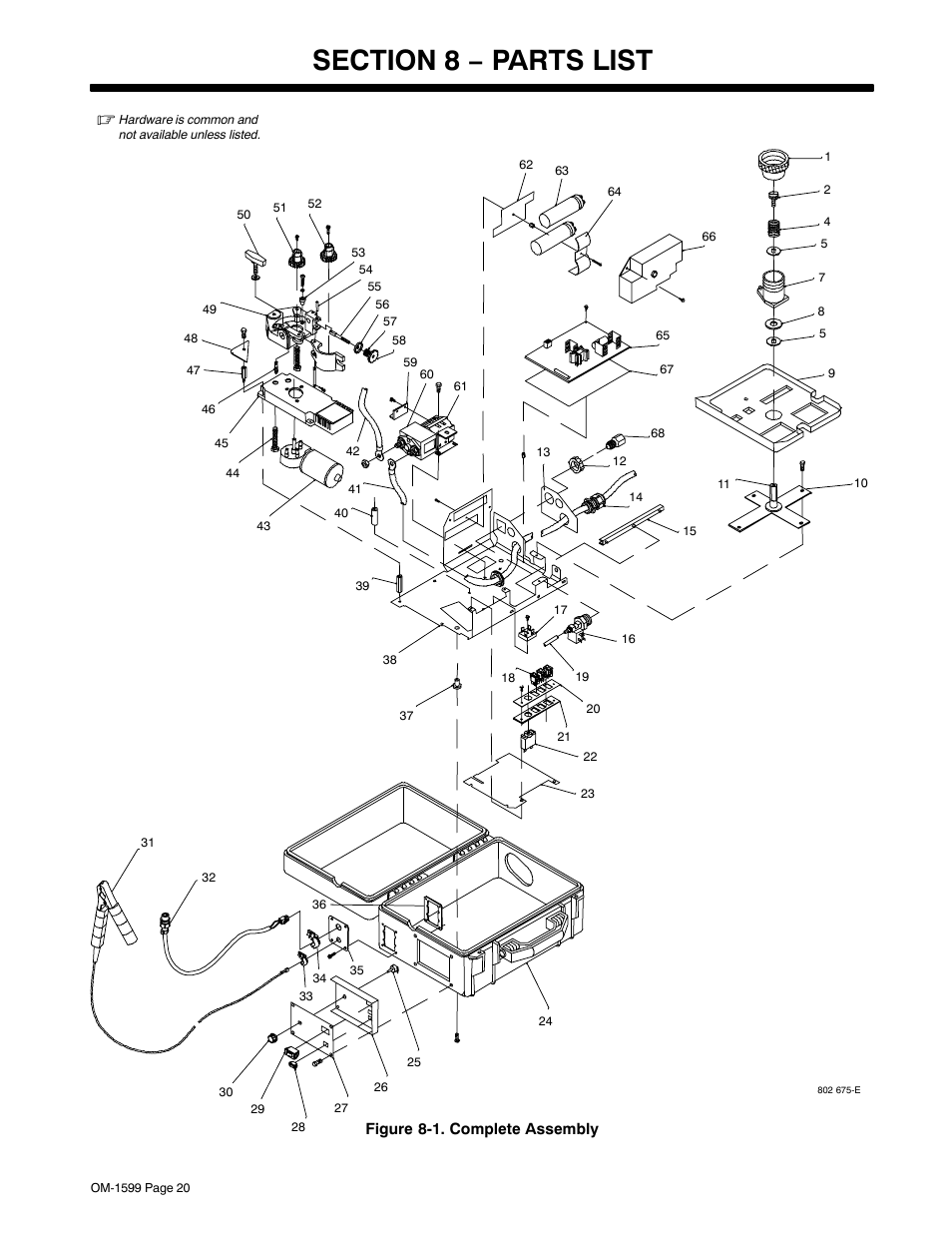 Section 8 − parts list | Miller Electric SuitCase 8VS User Manual | Page 24 / 32