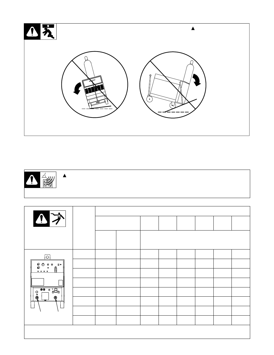6. tipping, 7. weld output terminals and selecting cable sizes | Miller Electric SYNCROWAVE 250 TM-353E User Manual | Page 13 / 84