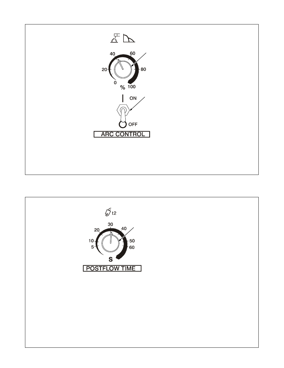 9. arc controls, 10. postflow time control | Miller Electric SYNCROWAVE 250 TM-353E User Manual | Page 22 / 84