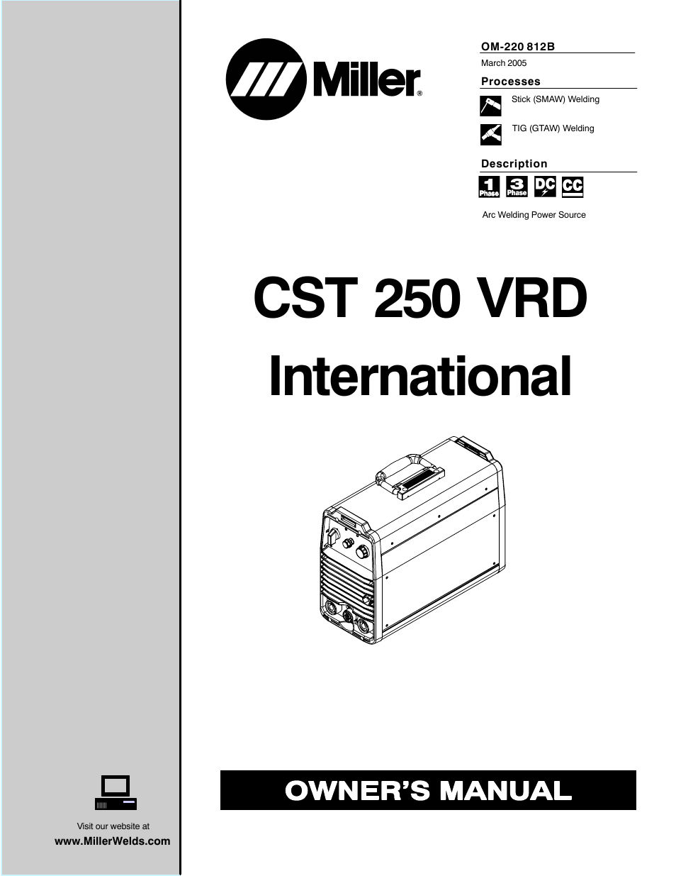 Miller Electric CST 250 VRD User Manual | 44 pages