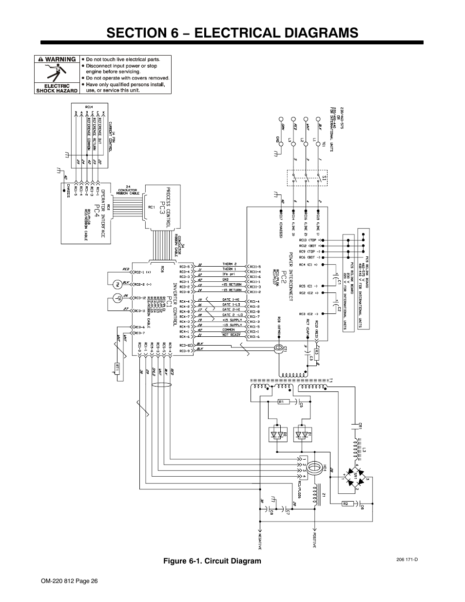 Section 6 − electrical diagrams | Miller Electric CST 250 VRD User Manual | Page 30 / 44