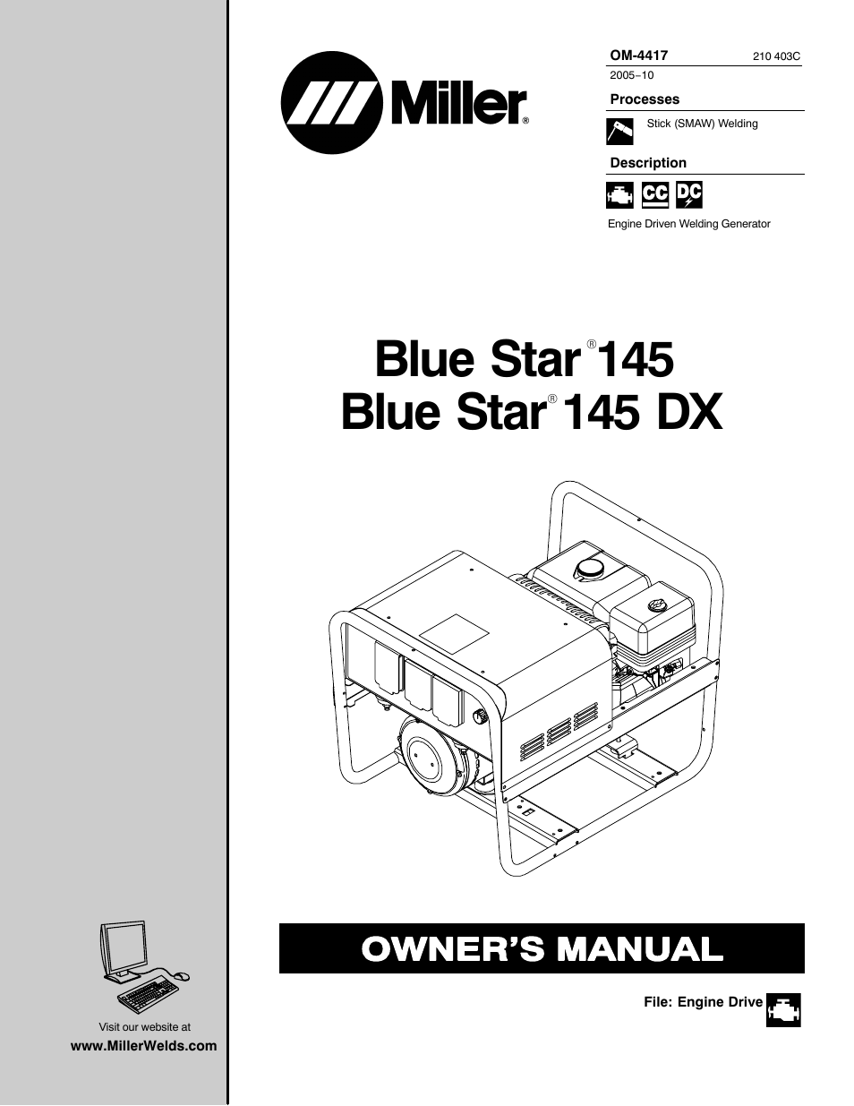 Miller Electric BLUE STAR 145 DX User Manual | 56 pages