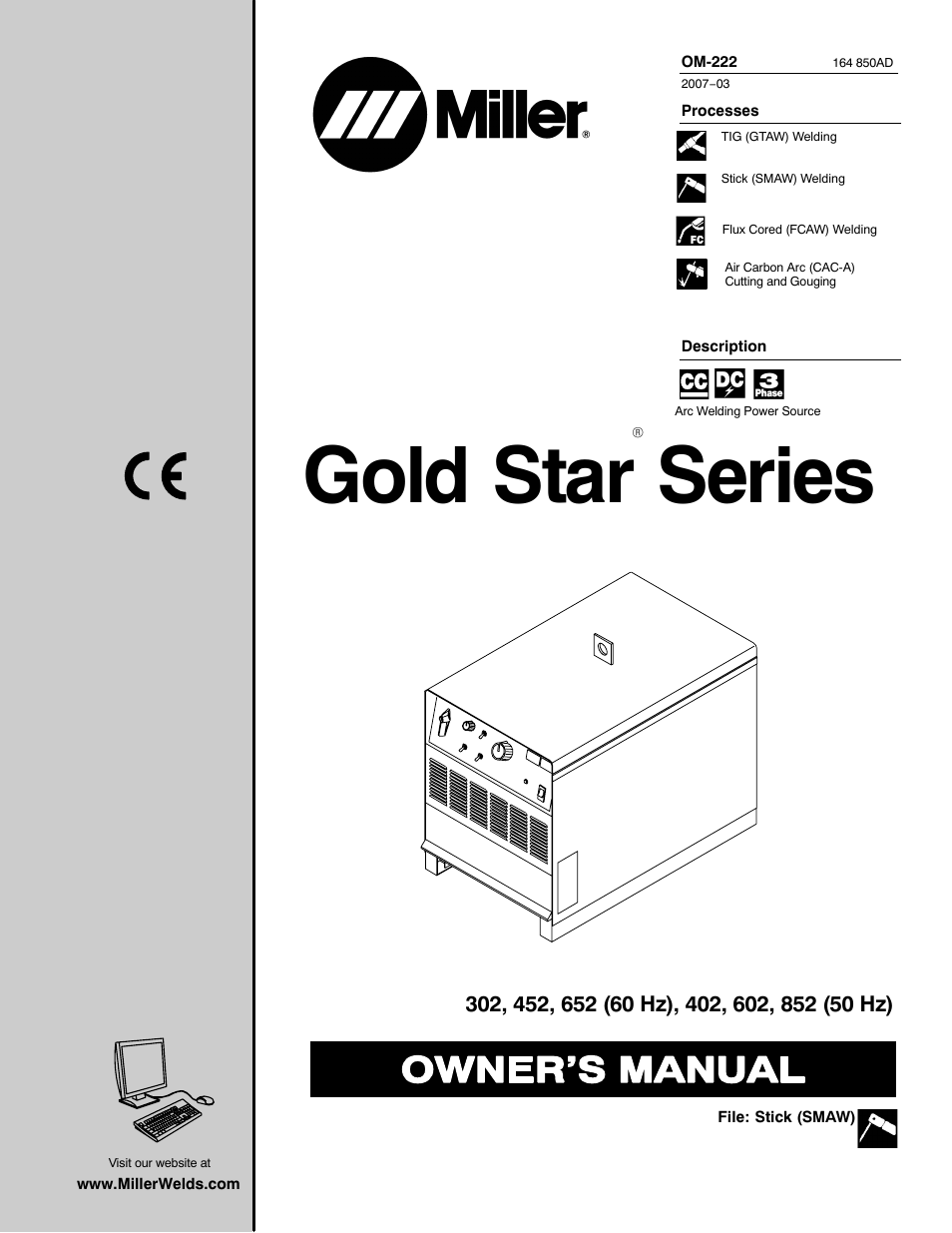 Miller Electric 852 User Manual | 36 pages