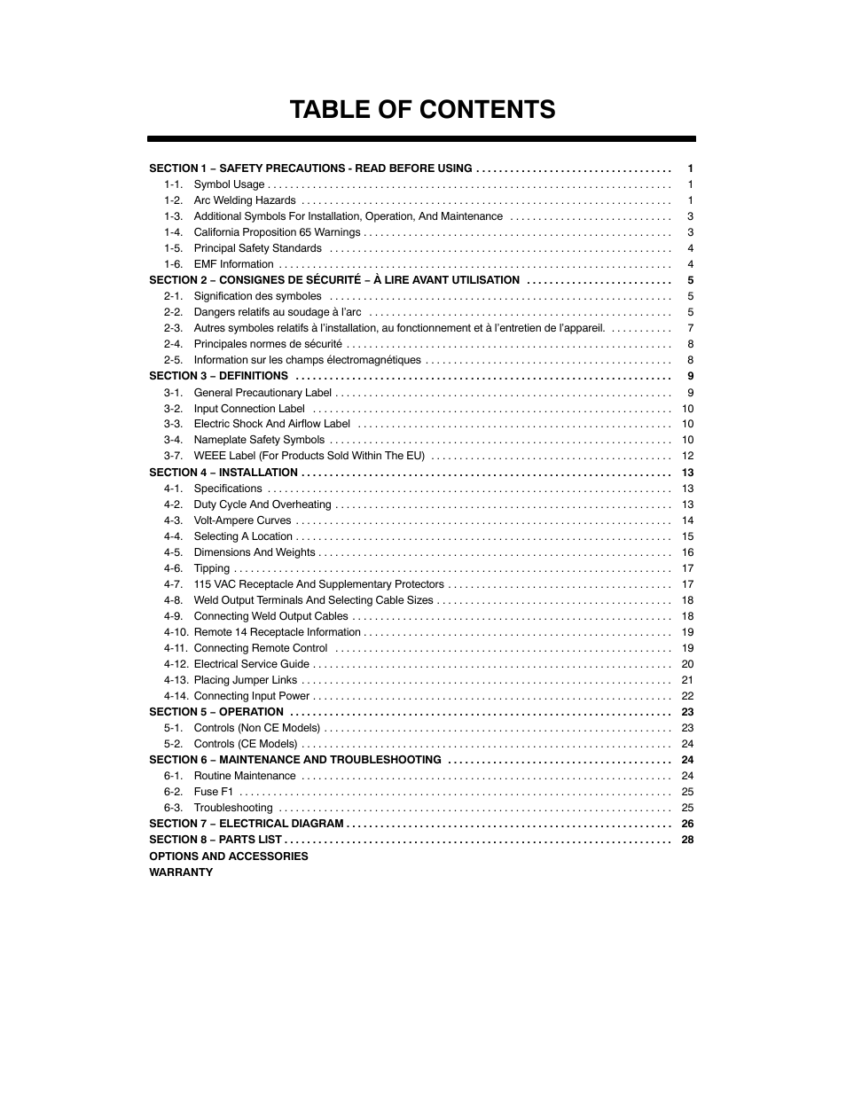 Miller Electric 852 User Manual | Page 3 / 36
