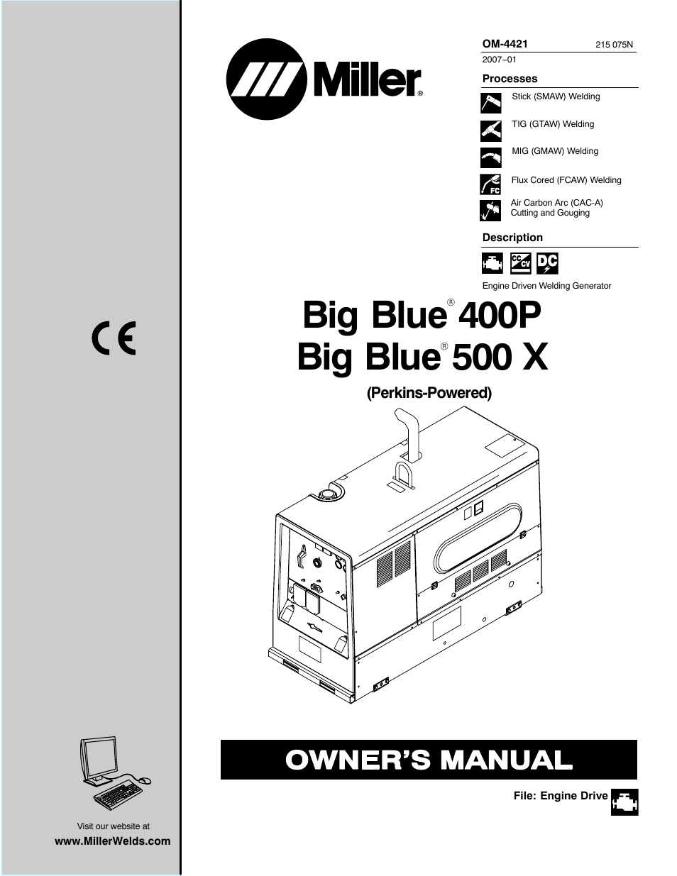 Miller Electric Big Blue 500 X User Manual | 92 pages