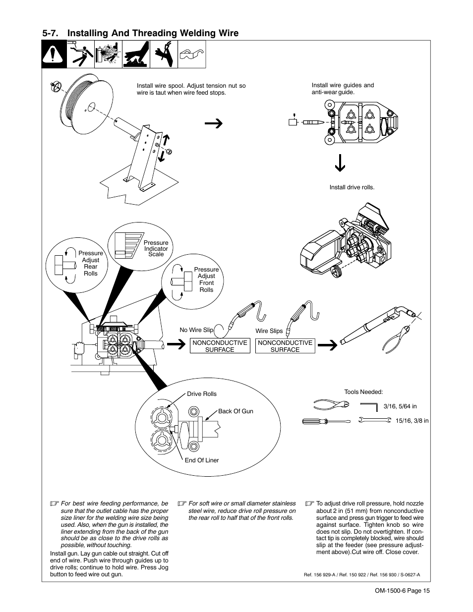 7. installing and threading welding wire | Miller Electric D-74D User Manual | Page 19 / 40
