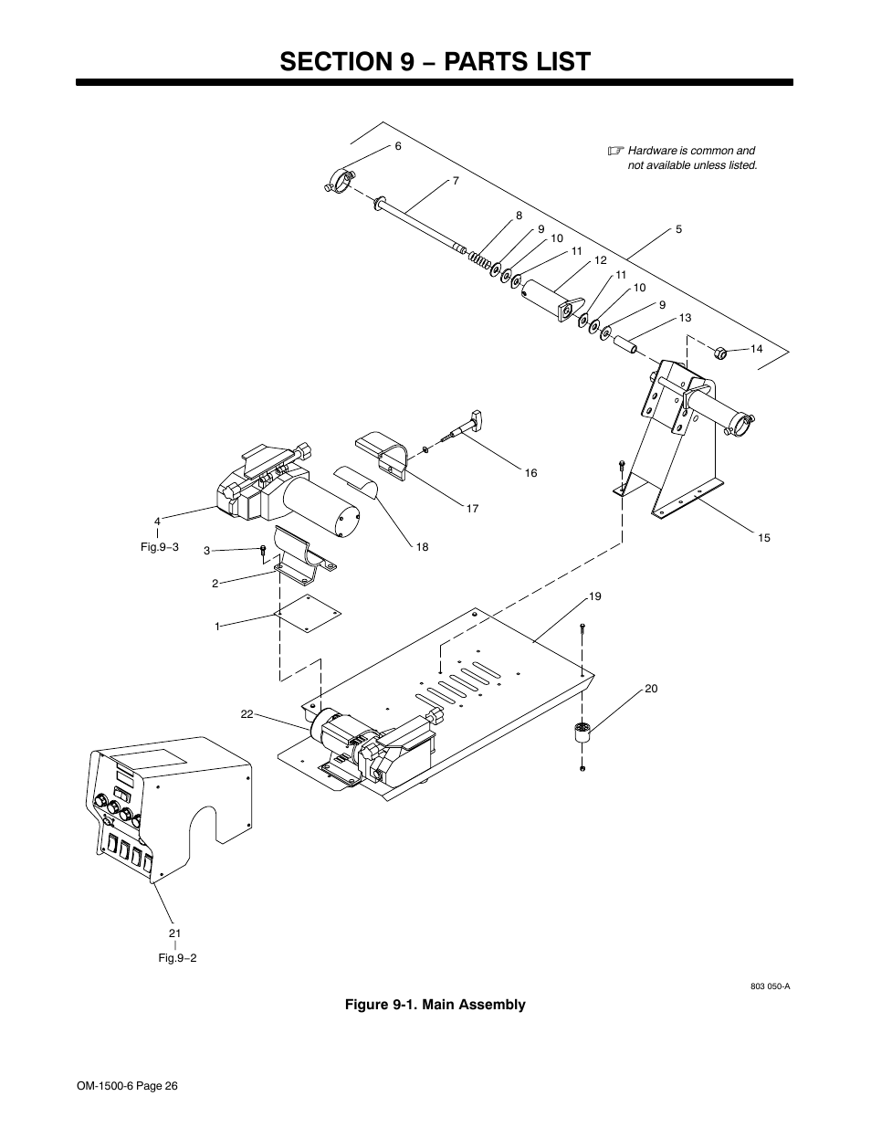 Section 9 − parts list | Miller Electric D-74D User Manual | Page 30 / 40