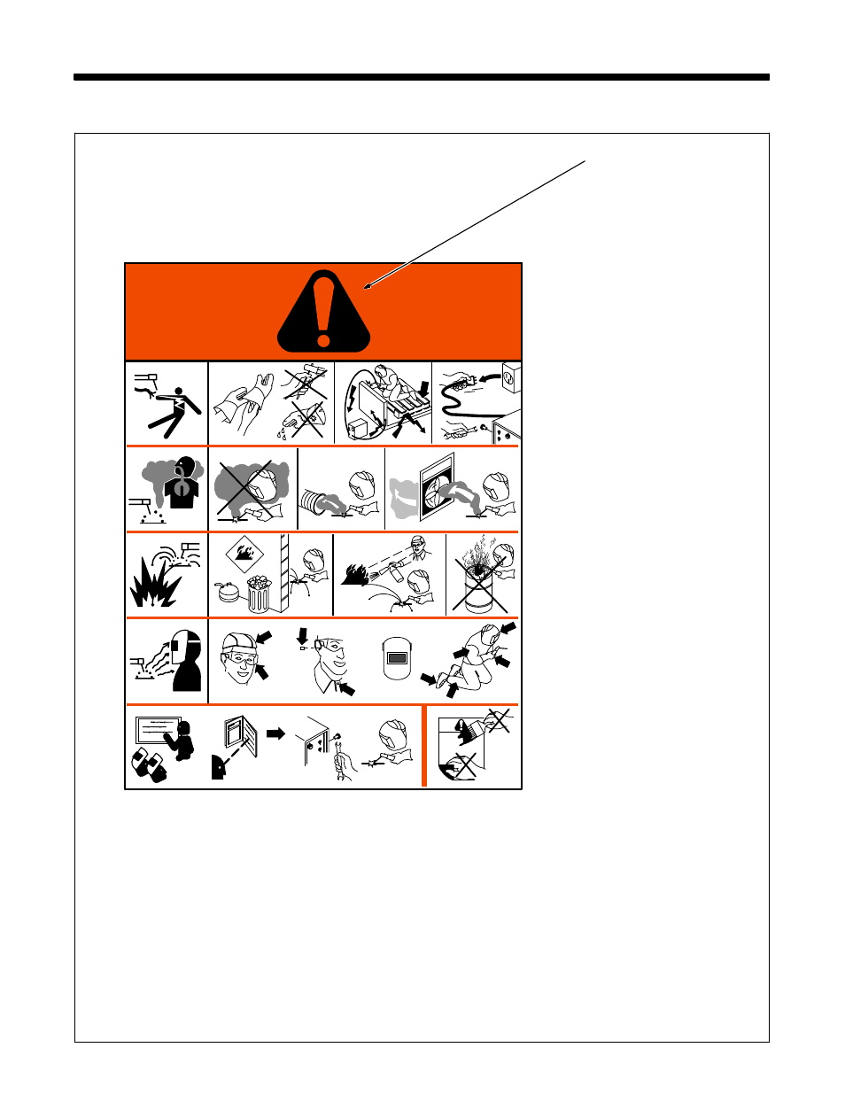 Section 3 − definitions, Manufacturer’s warning label definitions, 1. manufacturer’s warning label definitions | Miller Electric Axcess 450 User Manual | Page 17 / 52