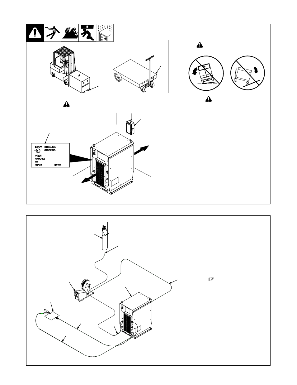 Selecting a location, Connection diagram, 5. selecting a location | 6. connection diagram | Miller Electric Axcess 450 User Manual | Page 22 / 52