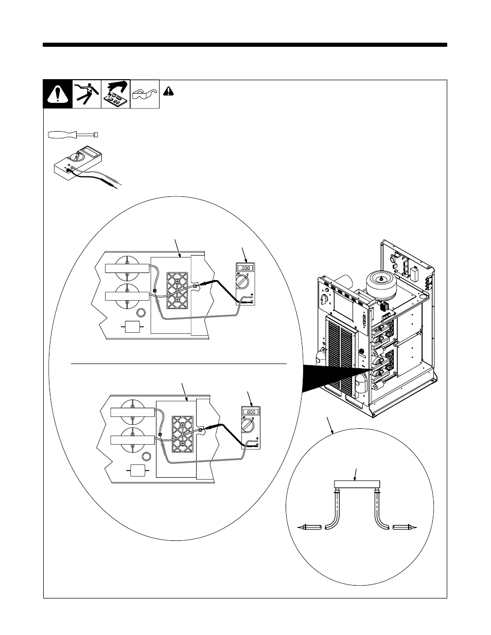 Section 9 − troubleshooting | Miller Electric Axcess 450 User Manual | Page 38 / 52