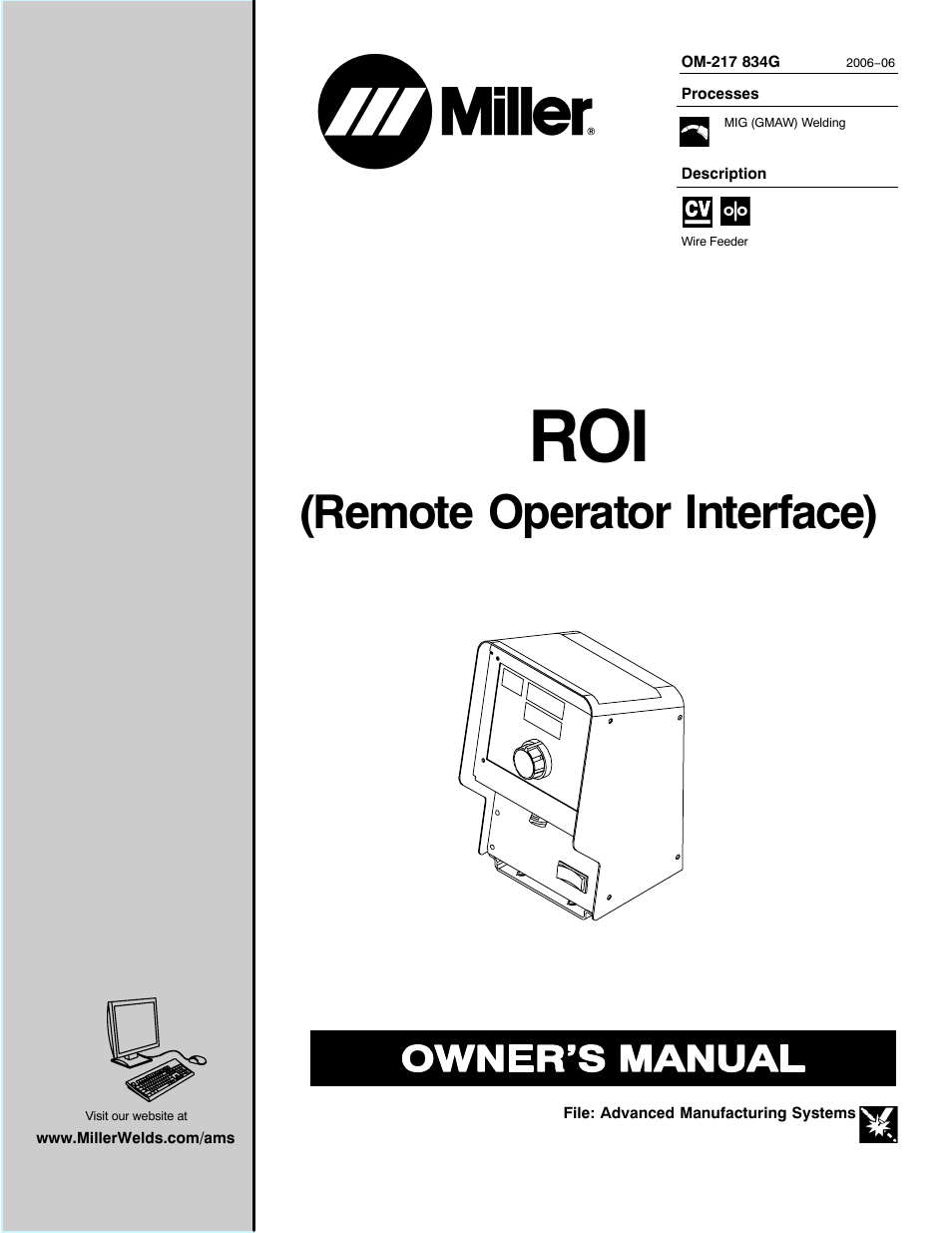 Miller Electric Remote Operator Interface User Manual | 40 pages