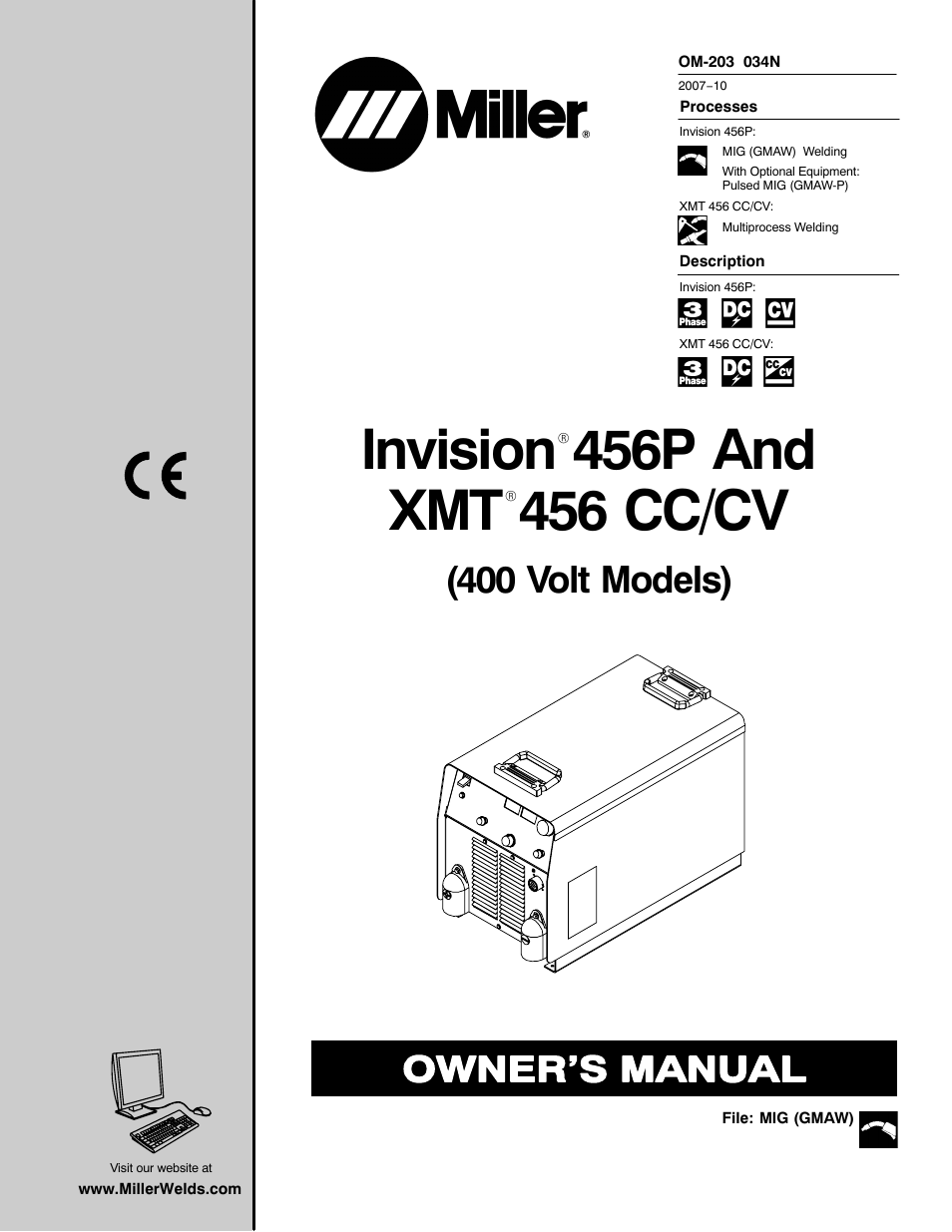 Miller Electric XMT 456 CC User Manual | 44 pages