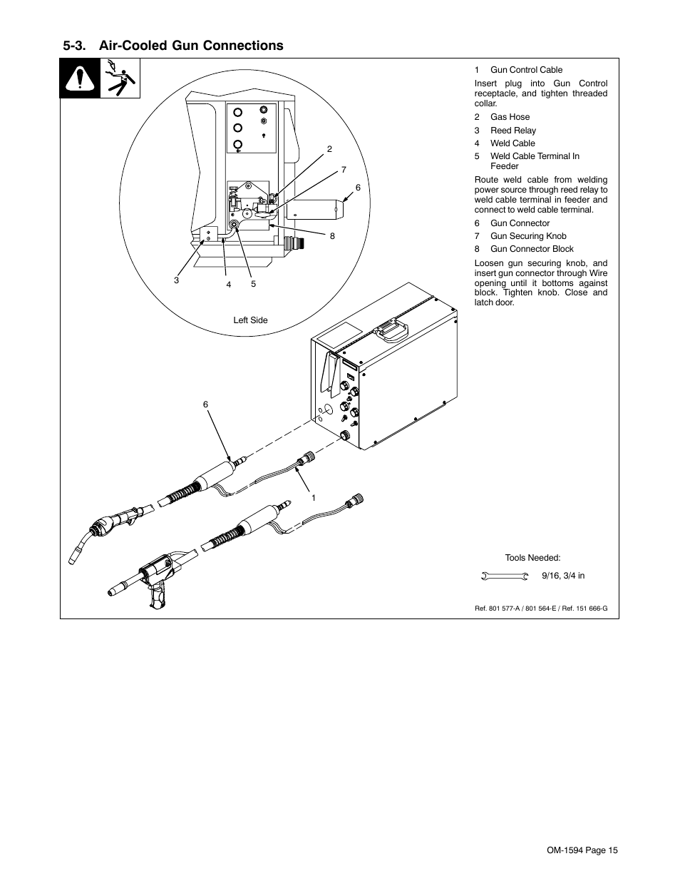 3. air-cooled gun connections | Miller Electric XR Control User Manual | Page 21 / 72