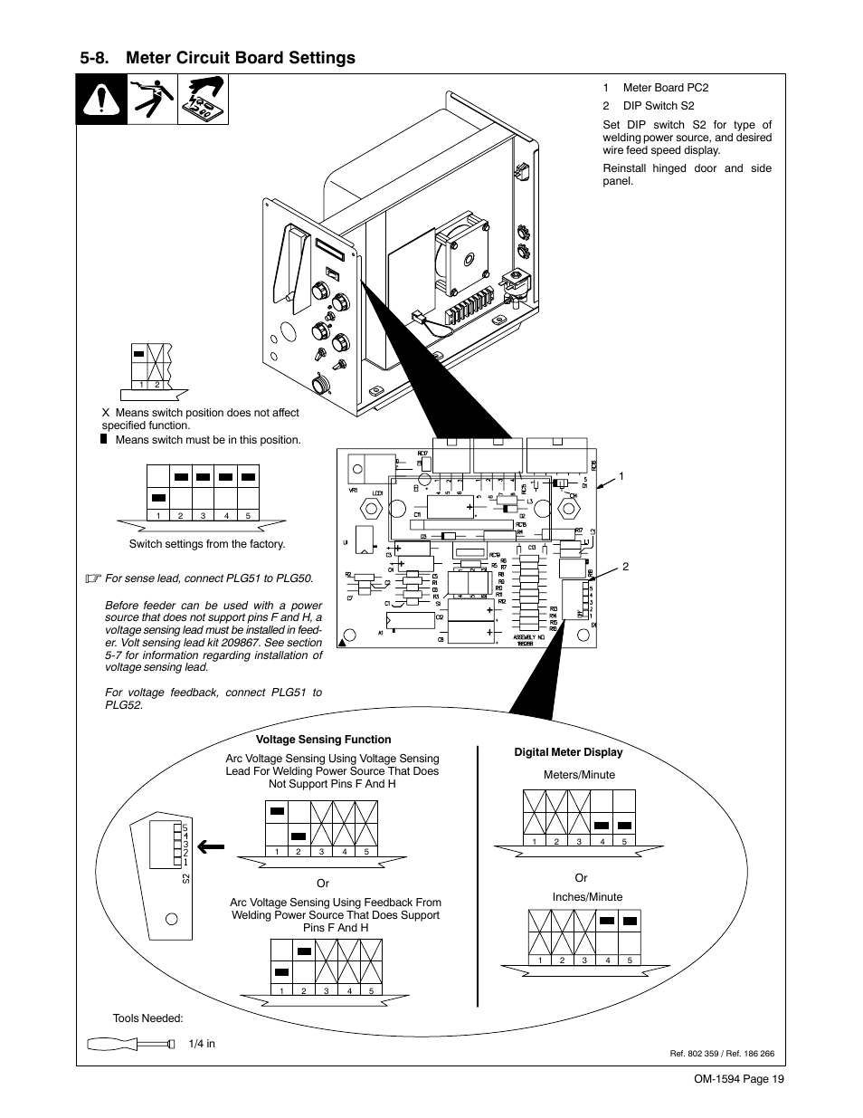 8. meter circuit board settings | Miller Electric XR Control User Manual | Page 25 / 72