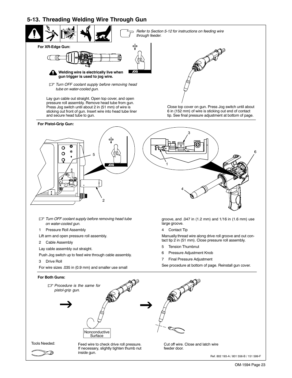 13. threading welding wire through gun | Miller Electric XR Control User Manual | Page 29 / 72