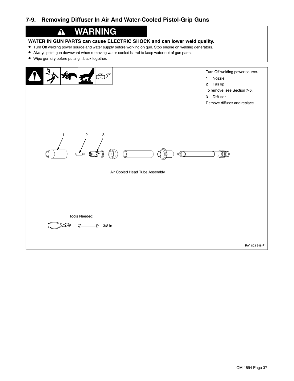 Warning | Miller Electric XR Control User Manual | Page 43 / 72