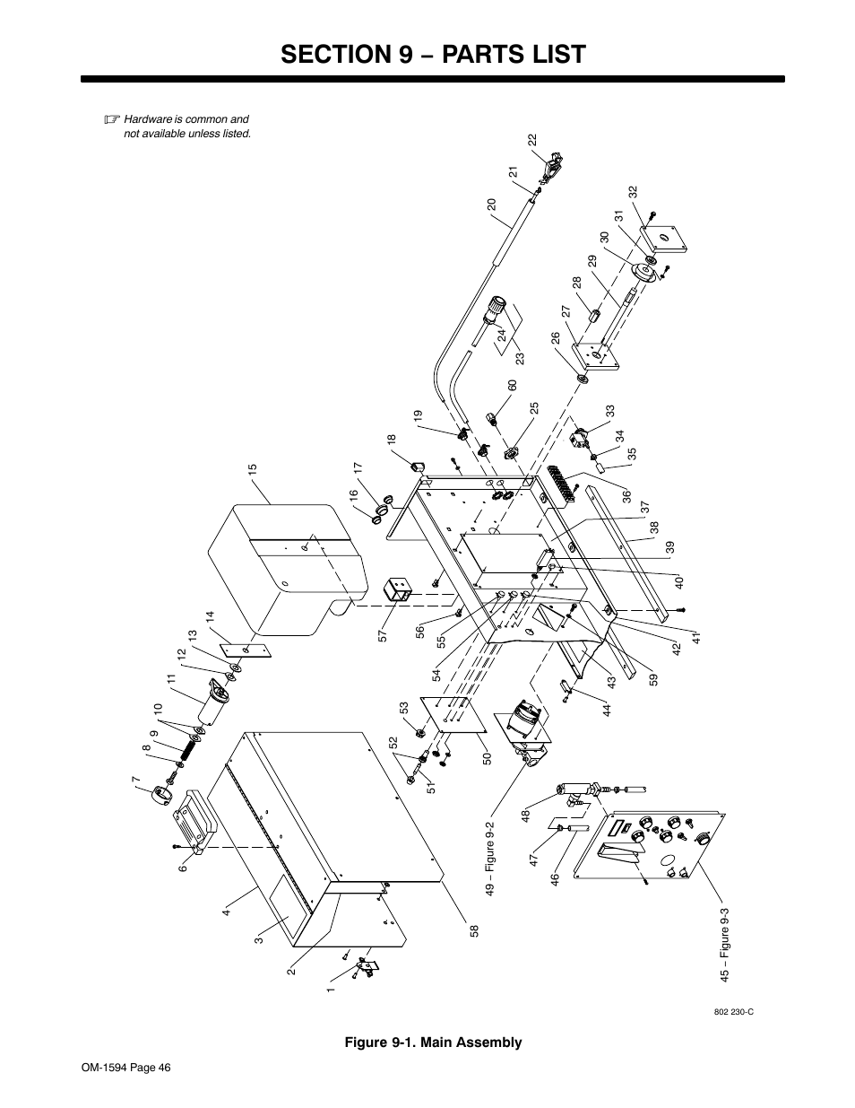 Section 9 − parts list | Miller Electric XR Control User Manual | Page 52 / 72