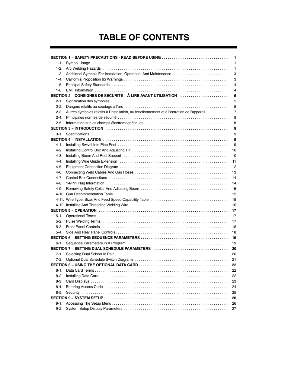 Miller Electric DS-64M Swingarc User Manual | Page 3 / 60