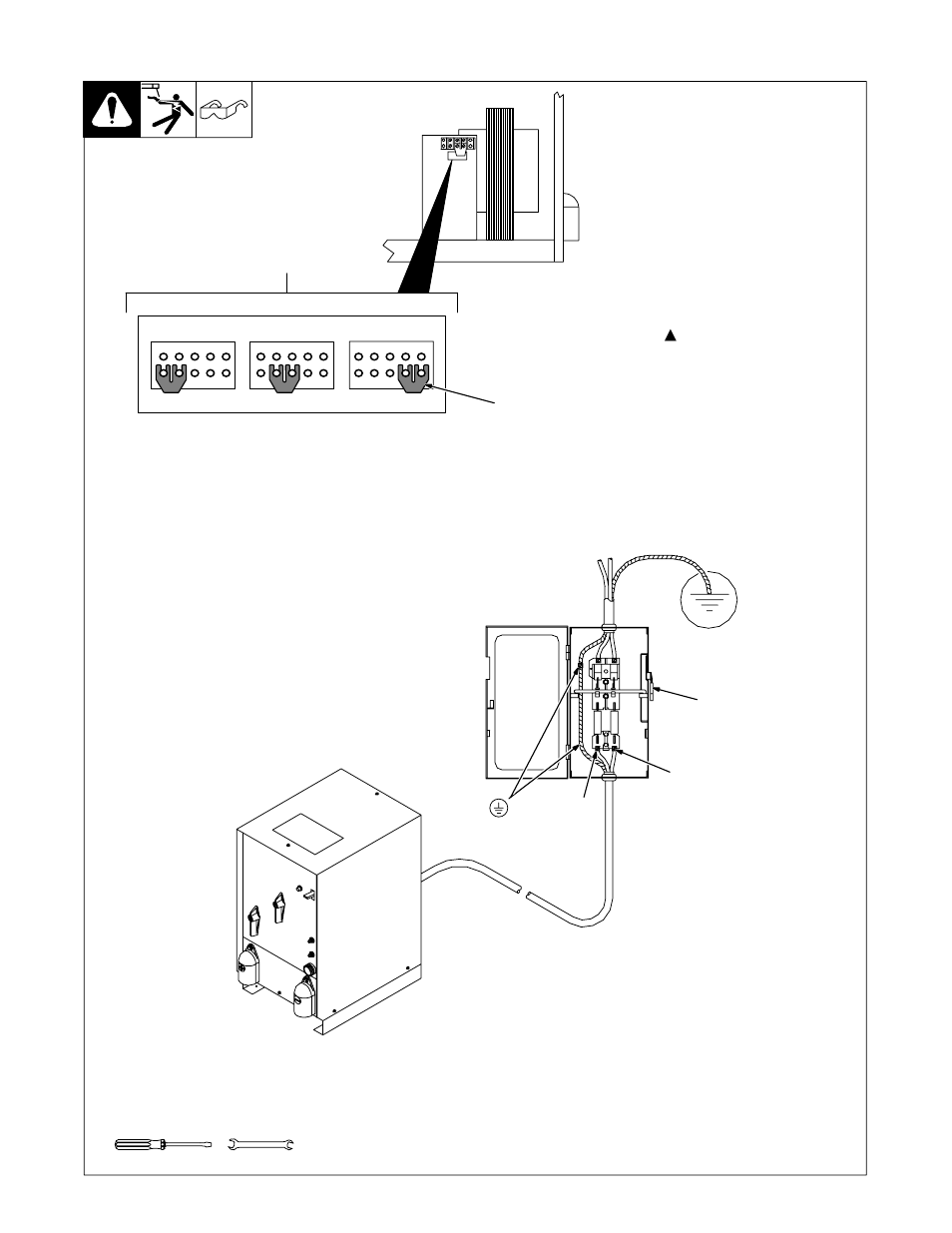 9. placing jumper links and connecting input power | Miller Electric Regency 250 User Manual | Page 17 / 28