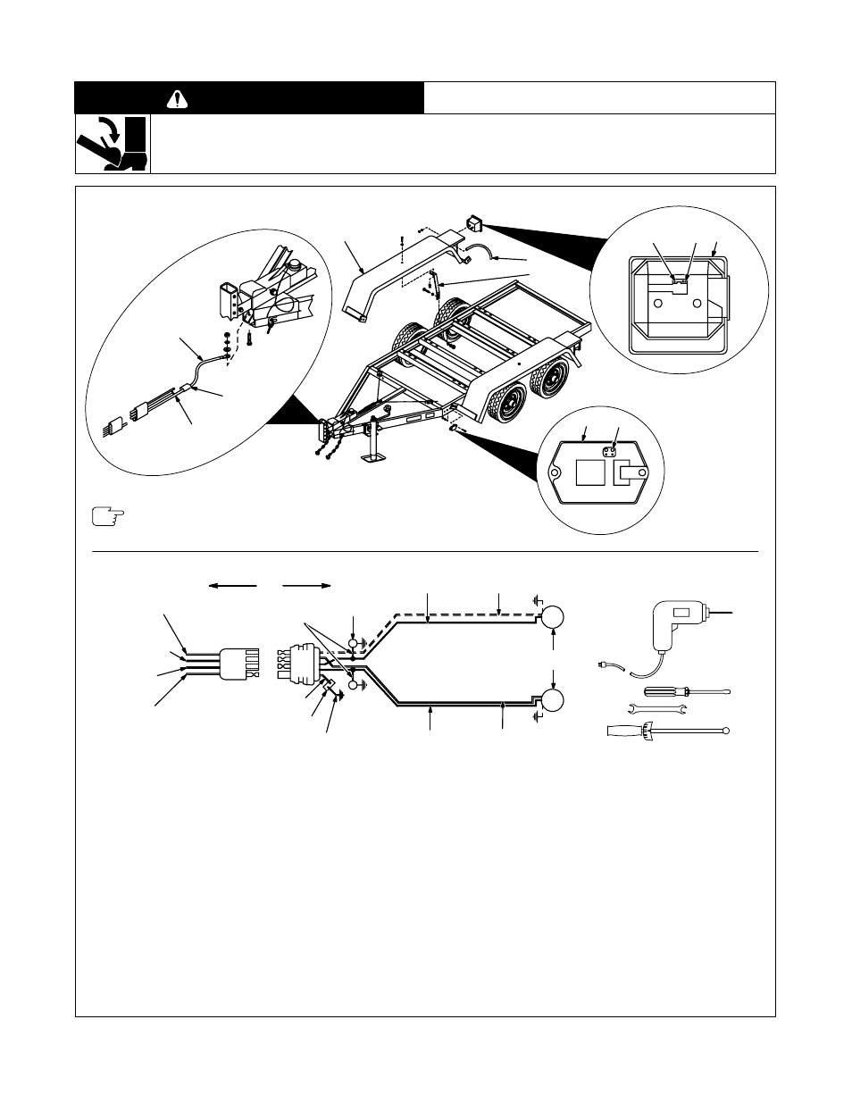 Warning, 2. installing fenders and lights | Miller Electric 3000-4AH User Manual | Page 9 / 20