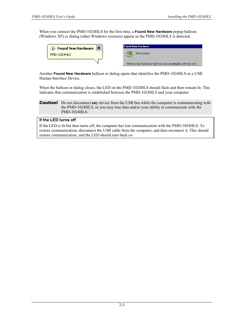 Measurement Specialties PMD-1024HLS User Manual | Page 12 / 23
