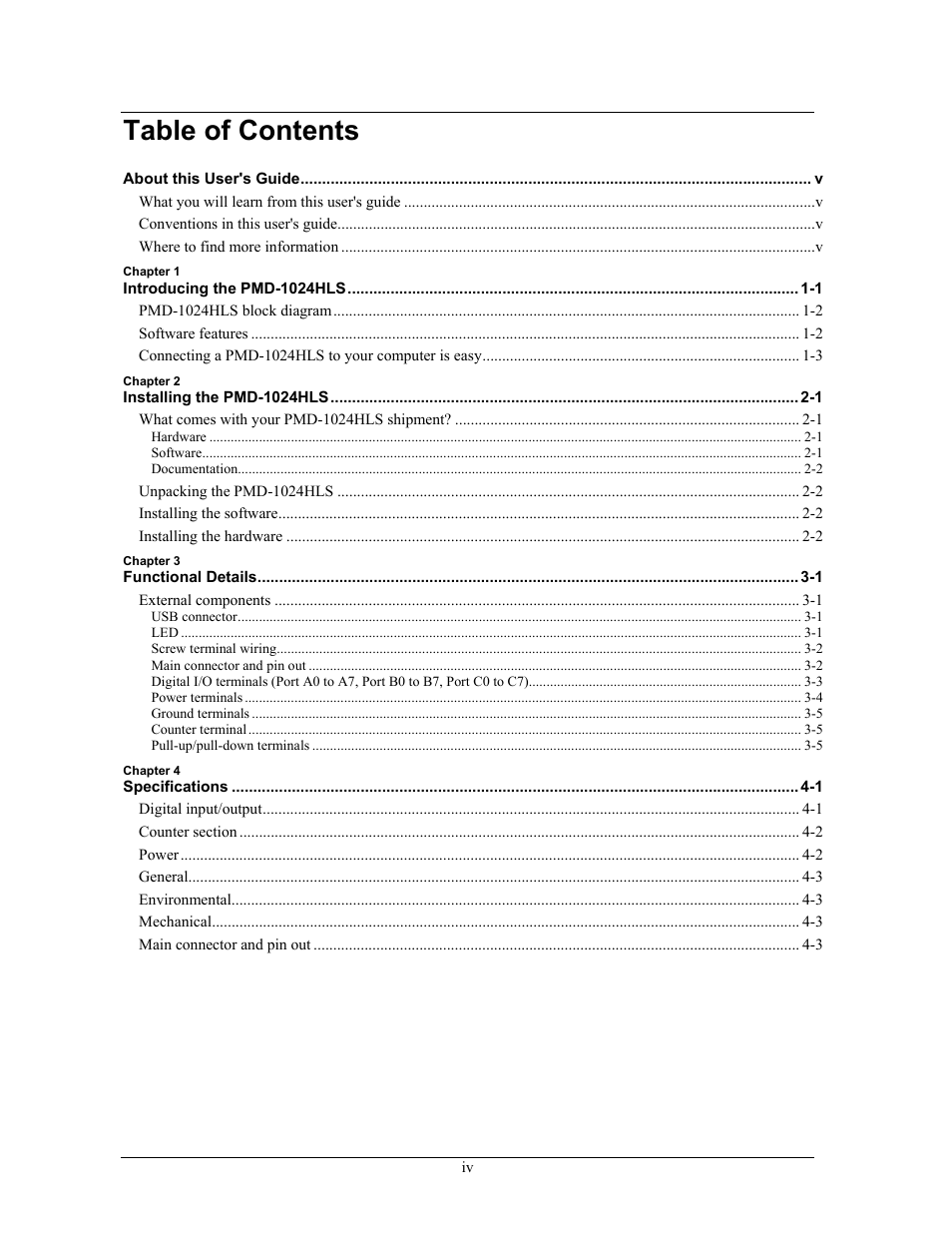 Measurement Specialties PMD-1024HLS User Manual | Page 5 / 23