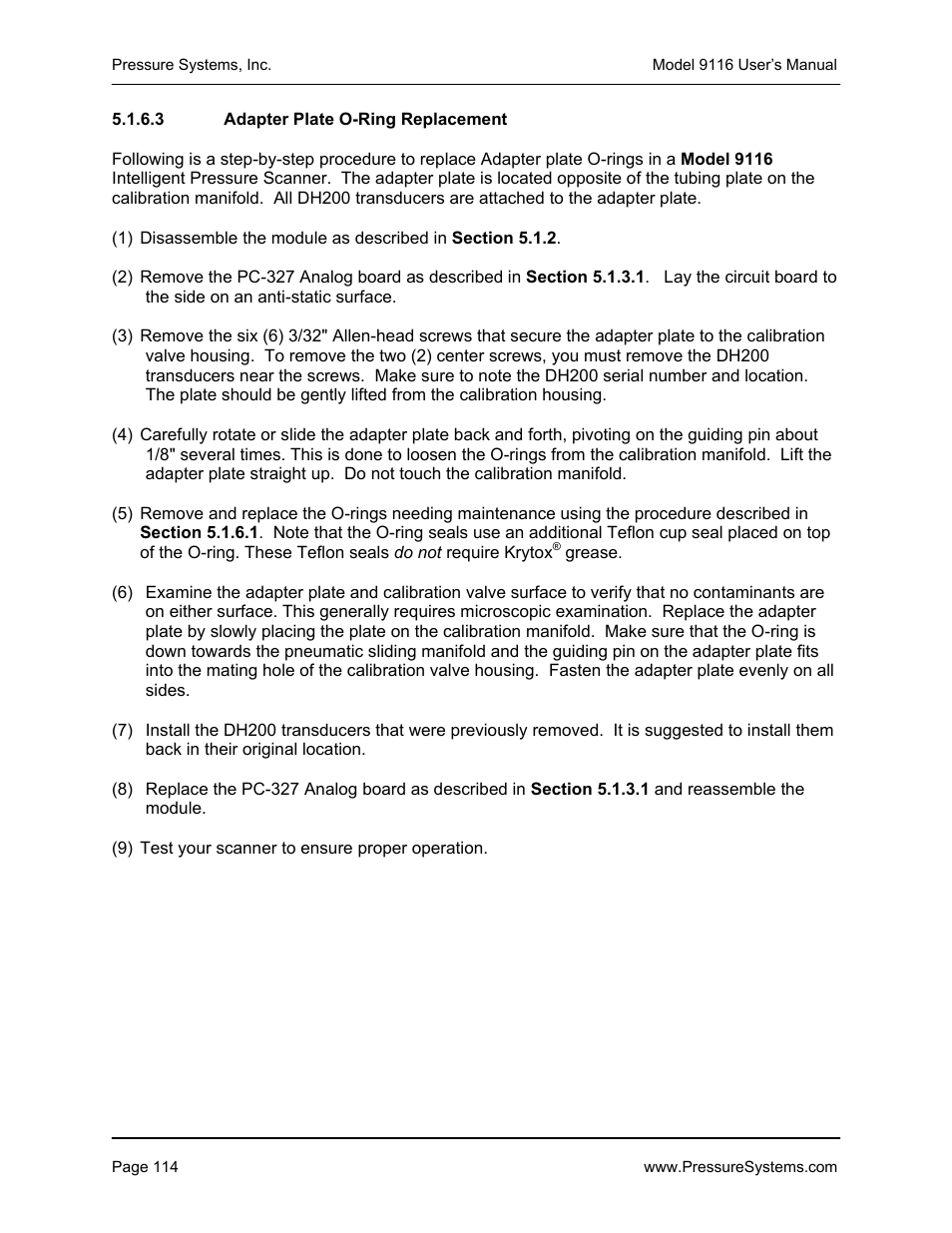 Measurement Specialties 9116 User Manual | Page 123 / 143